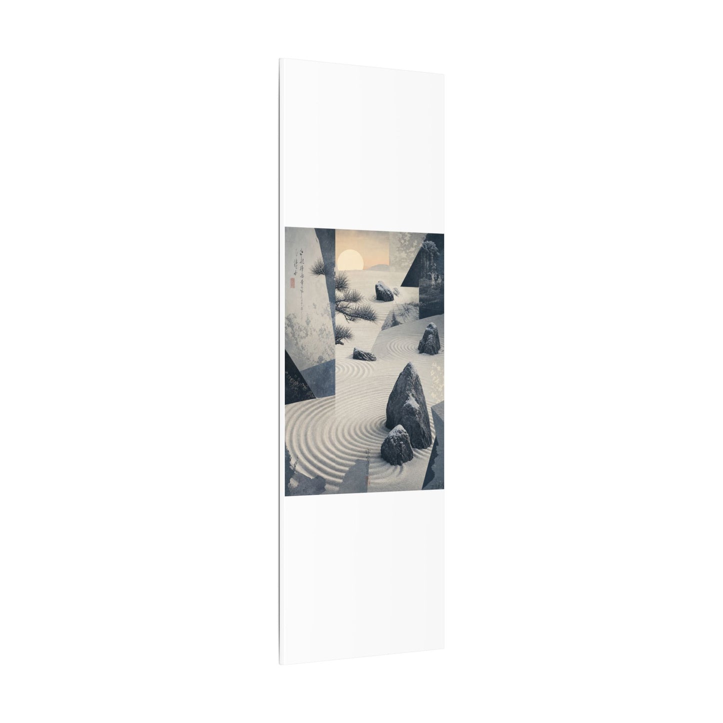Seijaku Rock Garden Canvas Art - Zen Ukiyo E Inspired