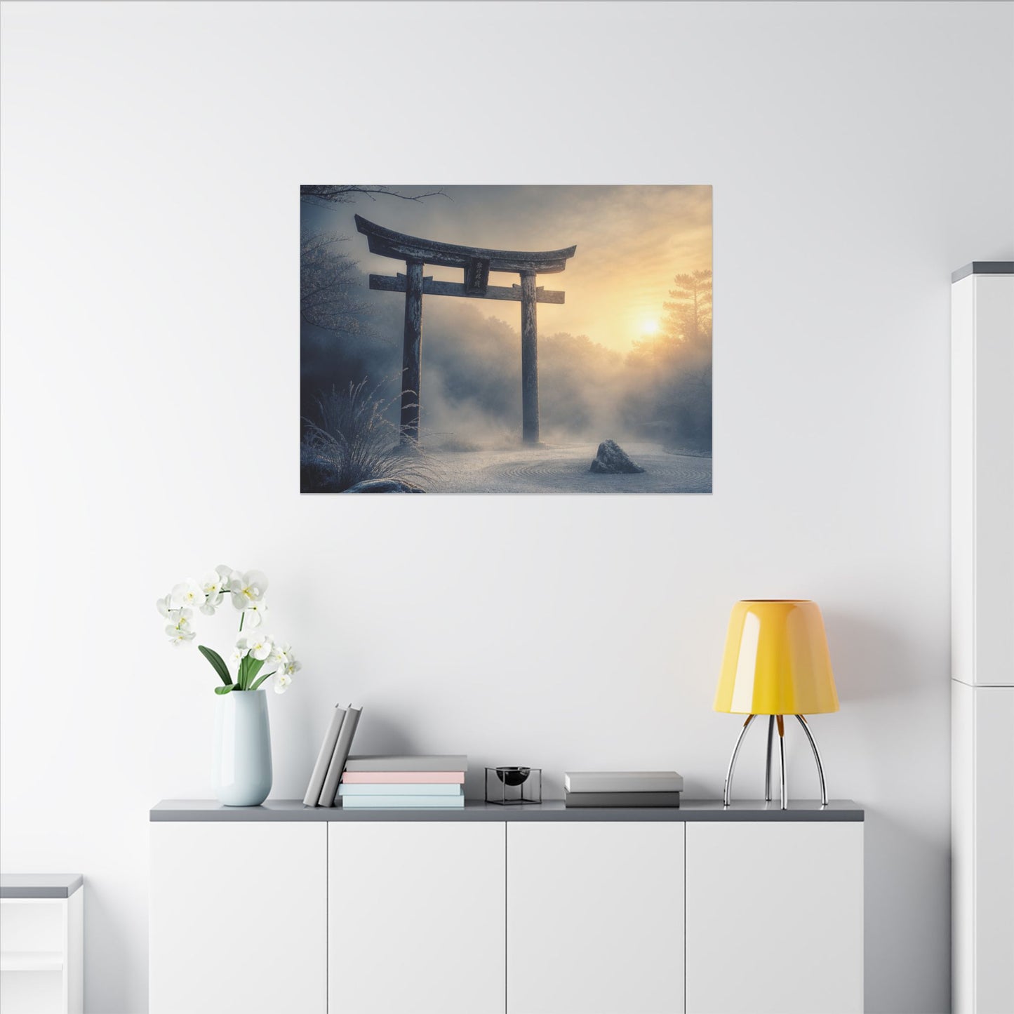 Zen Torii Gate in Golden Hour | Karesansui Canvas Art