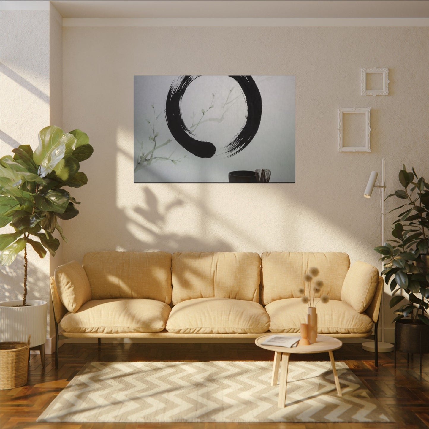 Tea Ceremony Enso Canvas Art | Peaceful Zen Art