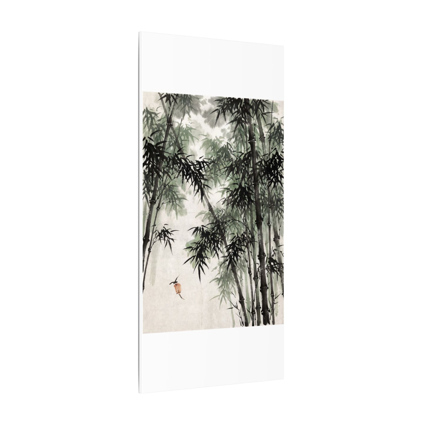 Zen Bamboo Grove in Overcast | Sumi E Canvas Art