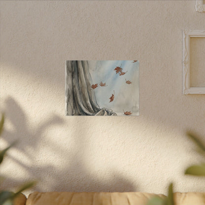 Ma Silk Drape Canvas Art - Japandi Watercolor