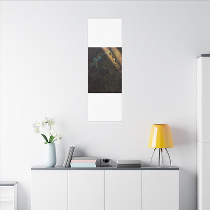 Golden Hour Rust Patina Canvas Art - Dark Japandi Ma