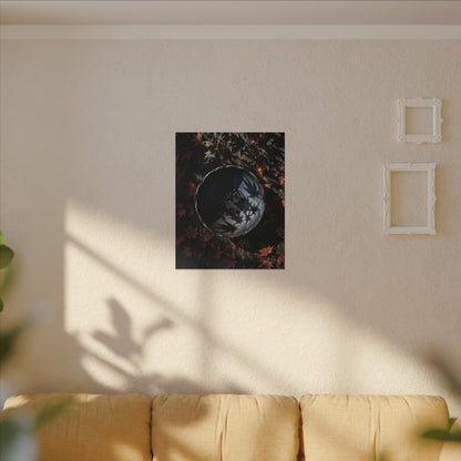 Autumn Ceramic Bowl Shadow Zen Canvas Art | Bold Decor