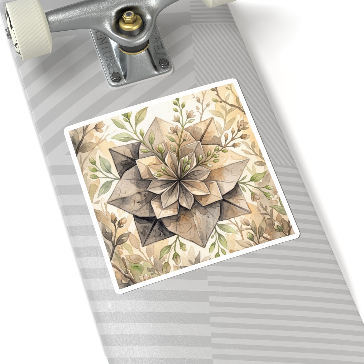 Golden Hour Paper Fold Sticker - Japandi Mono No Aware Art Print