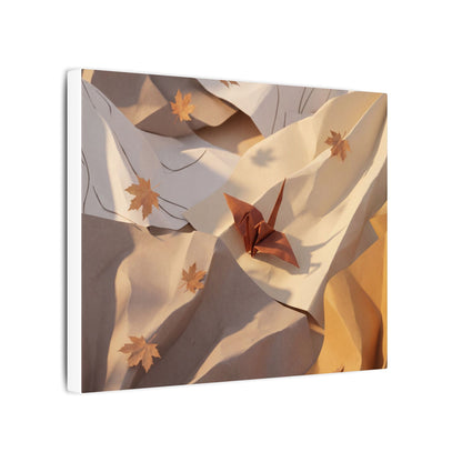 Autumn Paper Fold Minimal Line Canvas Art | Cozy Decor