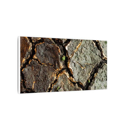 Earthy Cracked Earth Canvas Art - Japanese Pattern Japandi