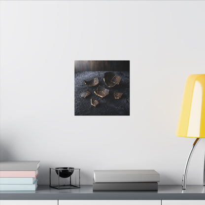 Winter Broken Pottery Shadow Zen Canvas Art | Bold Decor