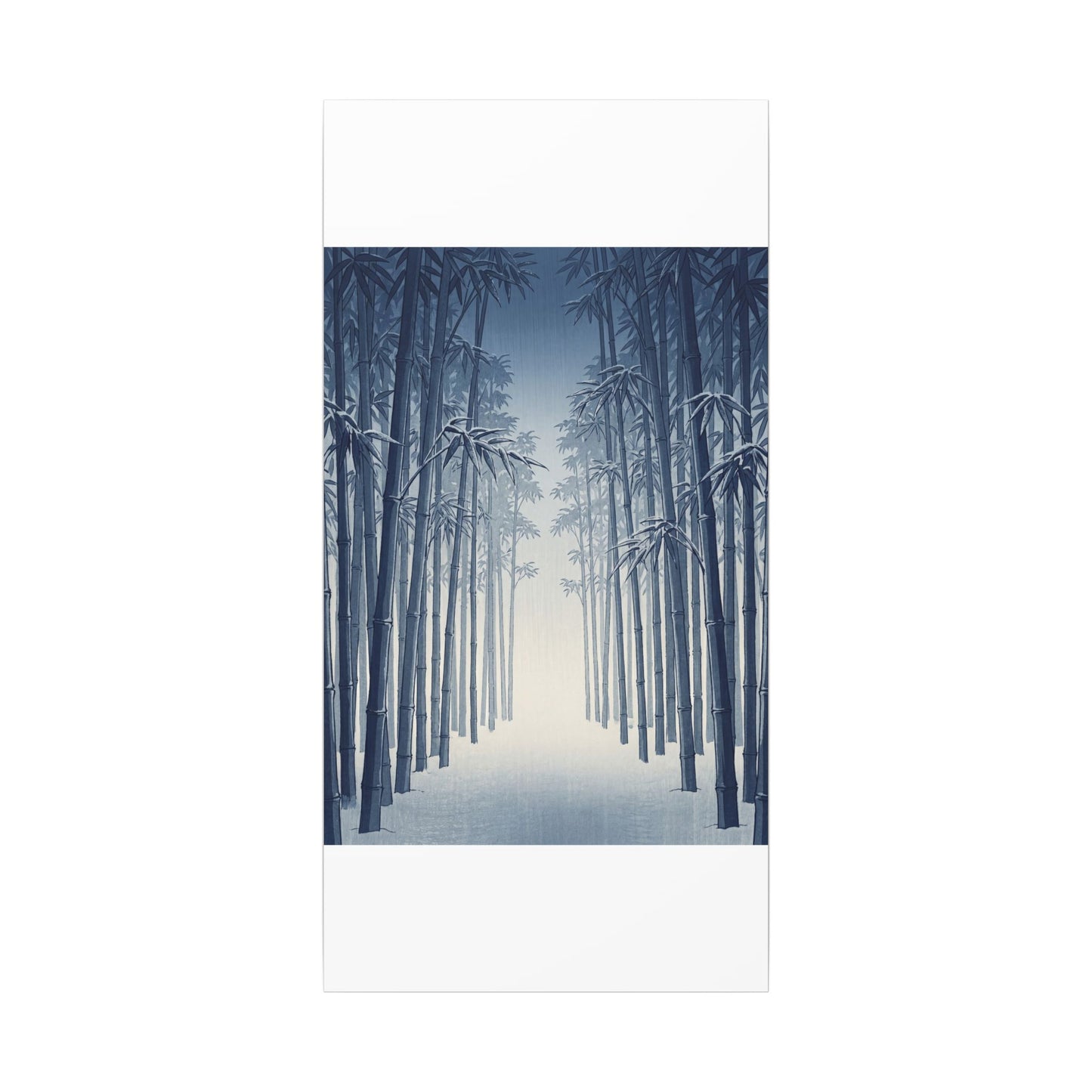 Bamboo Grove Canvas Art | Winter Zen Ukiyo E Inspired Art