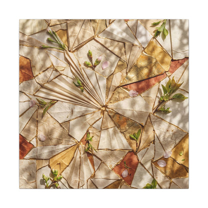 Resilient Paper Fold Canvas Art - Gold Repair Kintsugi