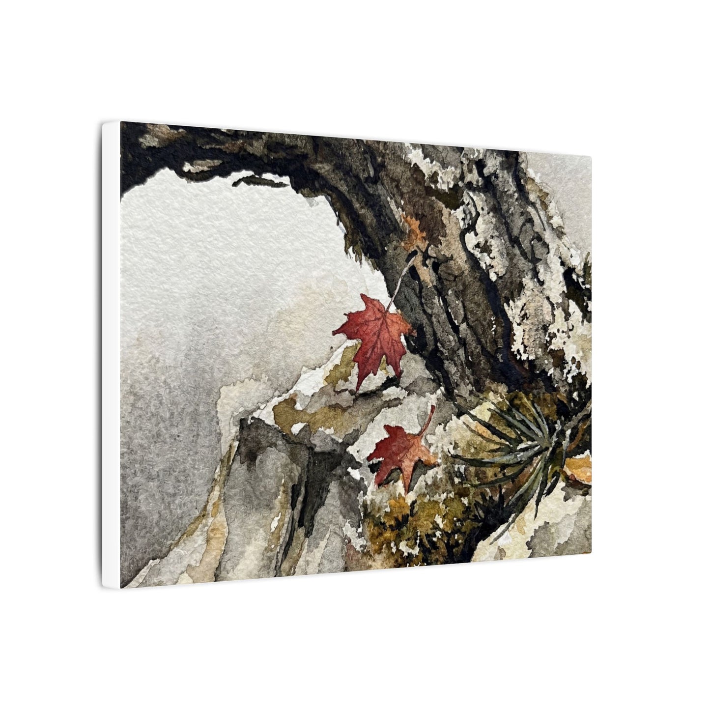 Pine Tree Autumn Canvas Art | Japandi Earthy Design