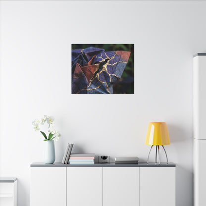 Philosophical Paper Fold Canvas Art - Gold Vein Kintsugi