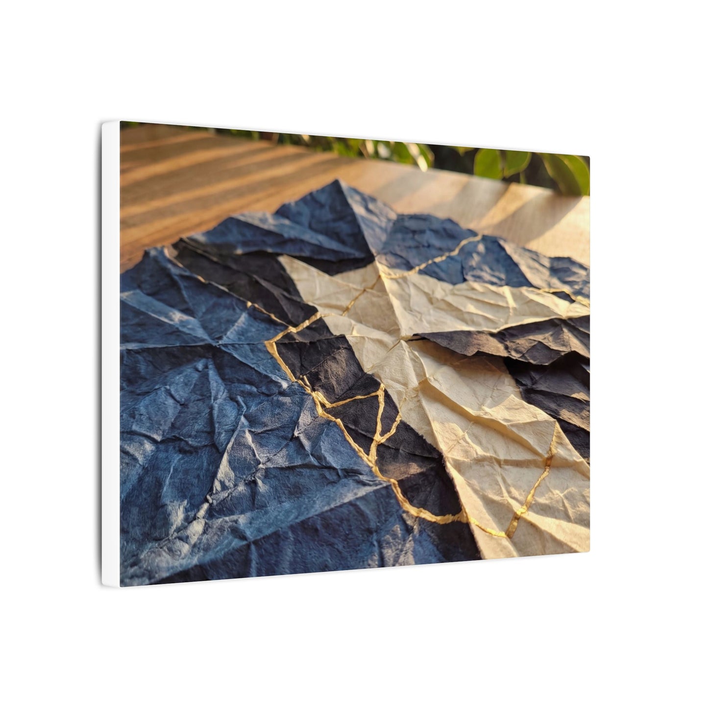 Golden Hour Paper Fold Canvas Art - Kintsugi Ma