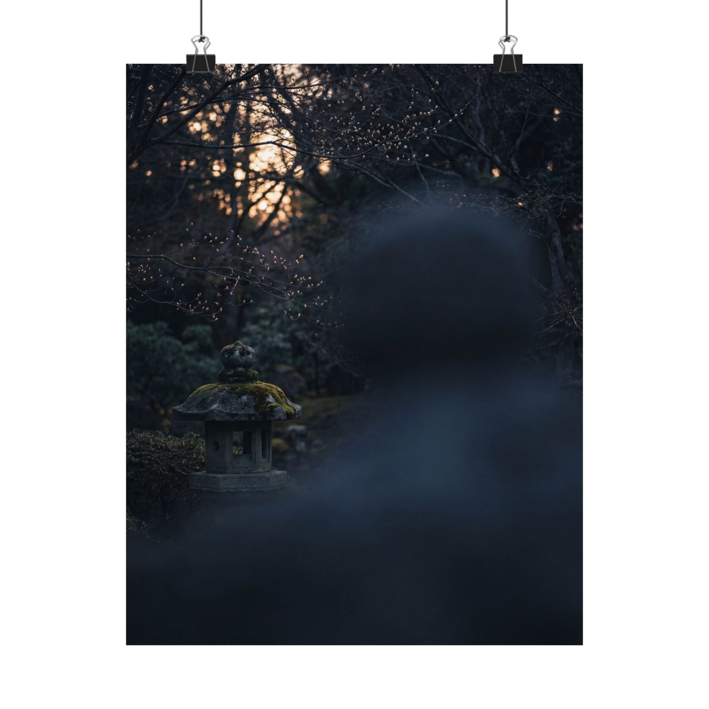 Spring Stone Lantern Moody Minimal Wall Art Print | Bold Decor Art Print