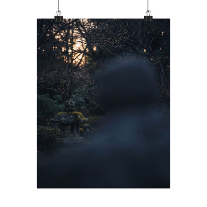 Spring Stone Lantern Moody Minimal Wall Art Print | Bold Decor Art Print