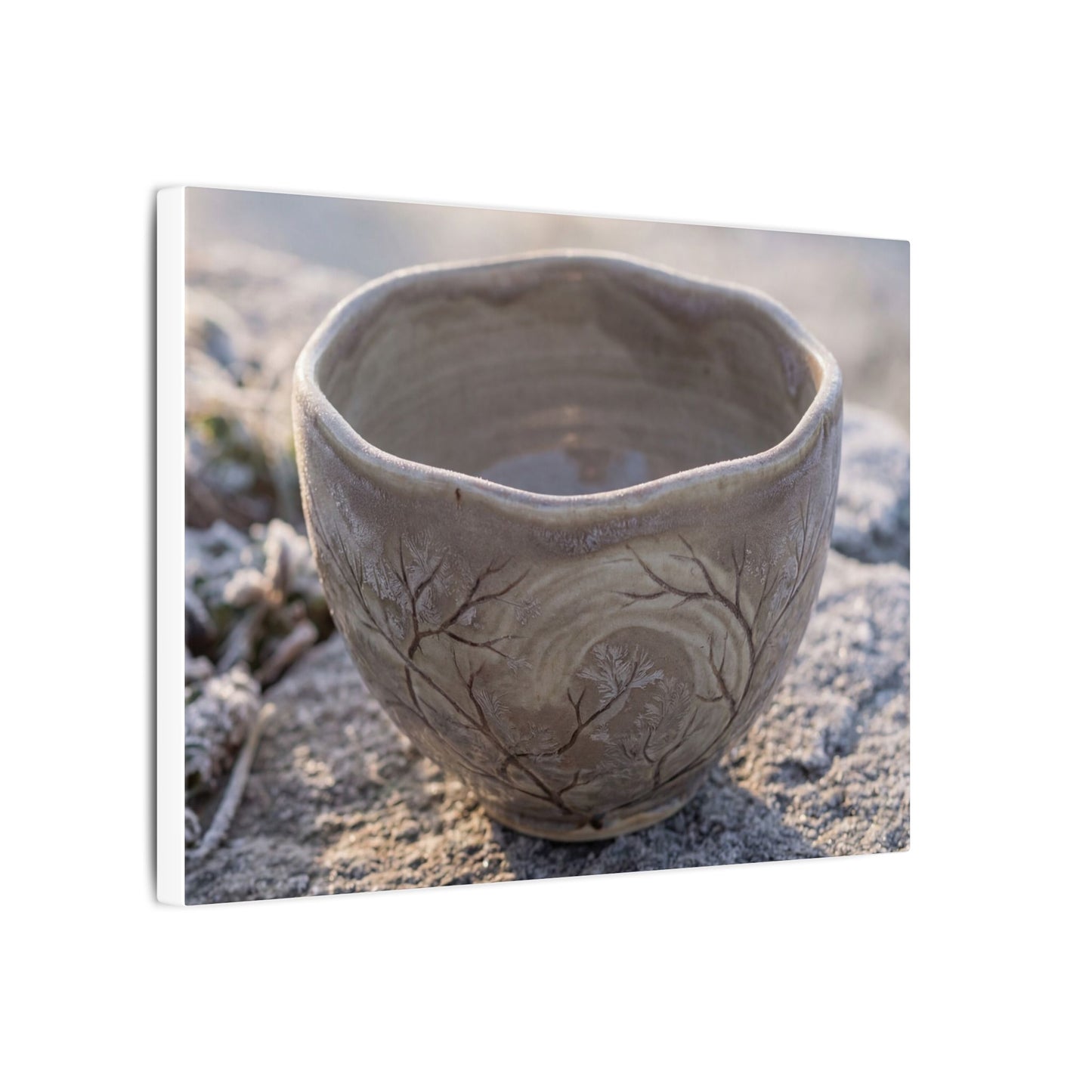 Seijaku Ceramic Bowl Canvas Art - Japandi Japanese Pattern