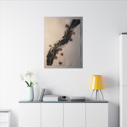 Dawn Ink Brushstroke Canvas Art - Kintsugi Ma