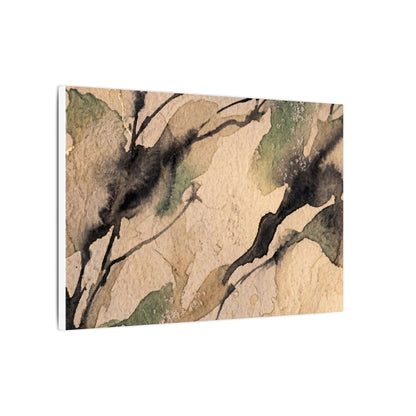 Japandi Shadow Play in Golden Hour | Watercolor Canvas Art