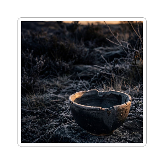 Kanso Ceramic Bowl Sticker - Dark Japandi Dark Texture