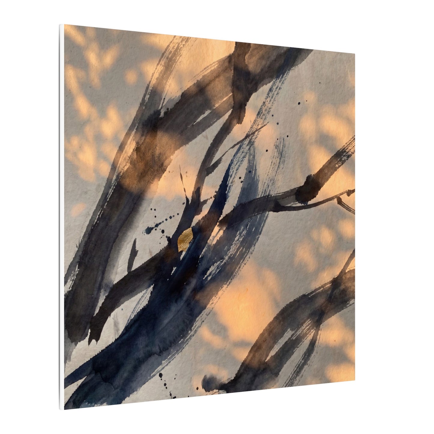 Datsuzoku Ink Brushstroke Canvas Art - Dark Japandi Shadow Zen