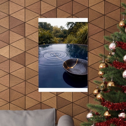 Shibui Water Ripple Wall Art Print - Kintsugi Broken Beauty