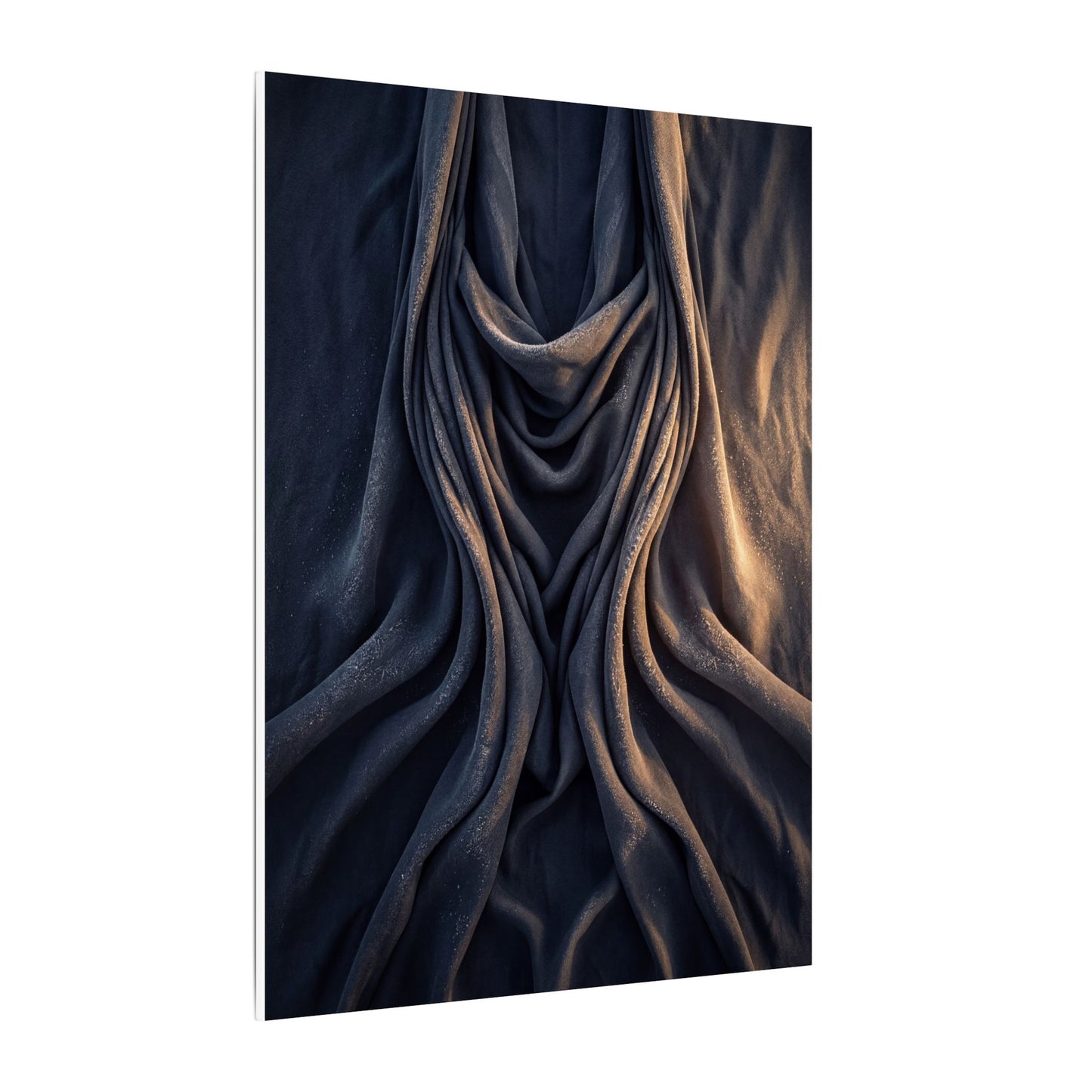 Moody Silk Drape Canvas Art - Shadow Zen Dark Japandi