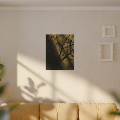 Golden Hour Shadow Play Canvas Art - Dark Japandi Seijaku