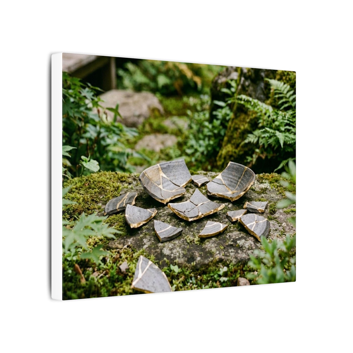 Summer Broken Pottery Gold Repair Canvas Art | Resilient Decor
