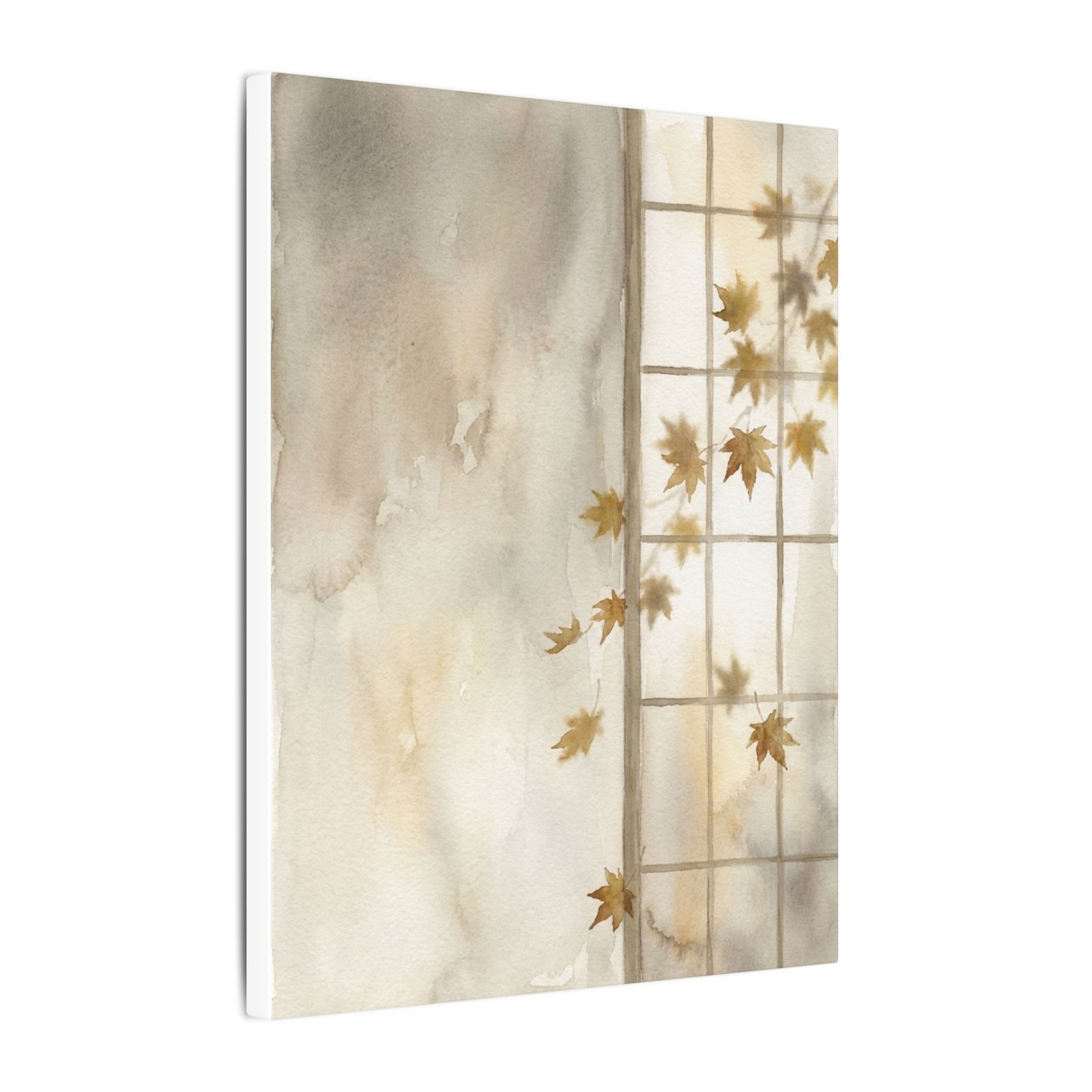 Warm Shoji Screen Canvas Art - Watercolor Japandi