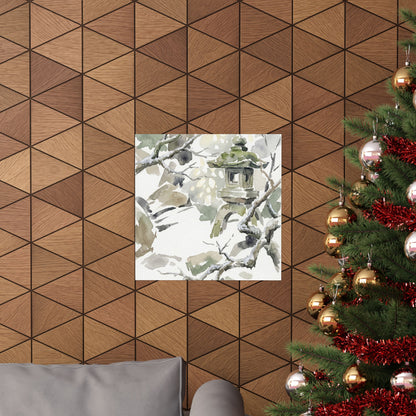 Dappled Stone Lantern Wall Art Print - Japandi Ma