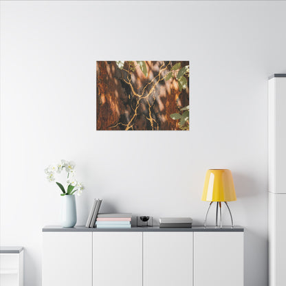 Kanso Rust Patina Canvas Art - Kintsugi Gold Vein