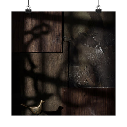 Candlelight Shadow Play Wall Art Print - Dark Japandi Datsuzoku