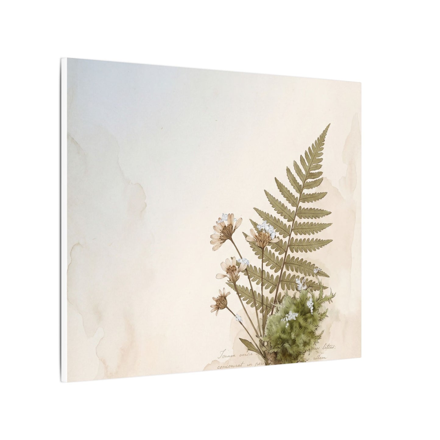 Winter Moss Close Up Herbarium Canvas Art | Enchanting Decor