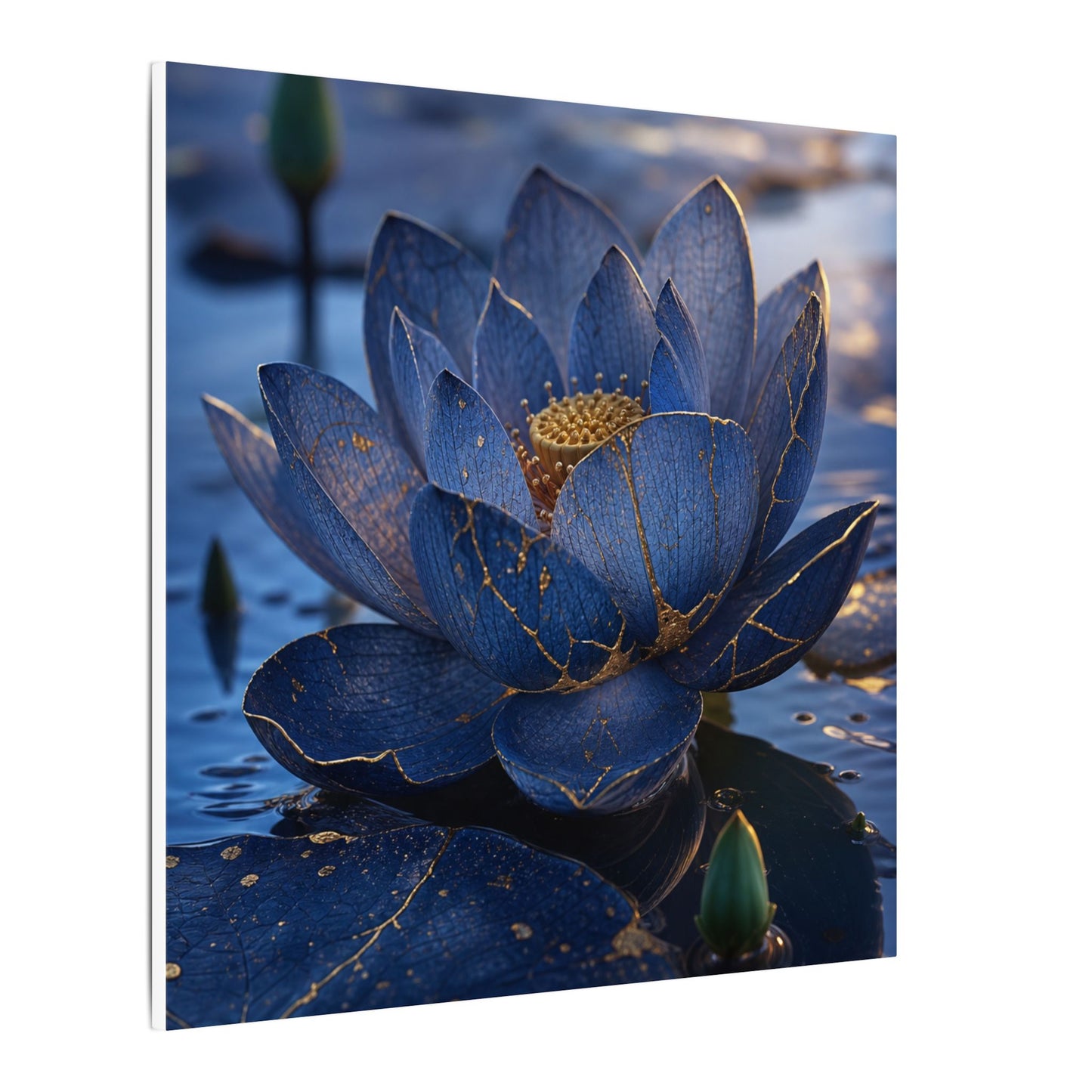 Kintsugi Lotus Flower in Dawn | Broken Beauty Canvas Art