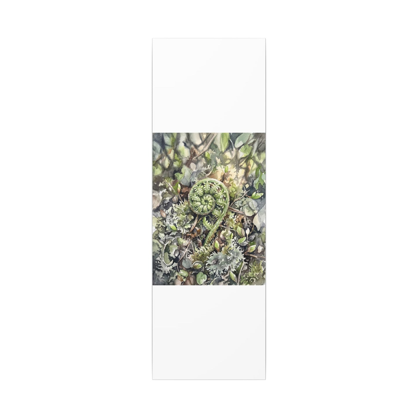 Fern Unfurling Spring Canvas Art | Japandi Neutral Design