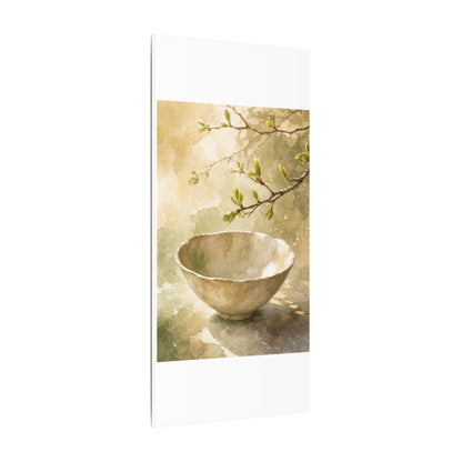 Warm Ceramic Bowl Canvas Art - Watercolor Japandi