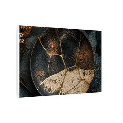 Kintsugi Rust Patina in Dawn | Gold Repair Canvas Art