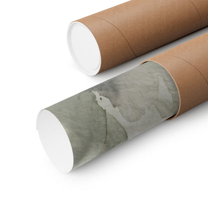 Japandi Paper Fold in Dappled | Watercolor Wall Art Print