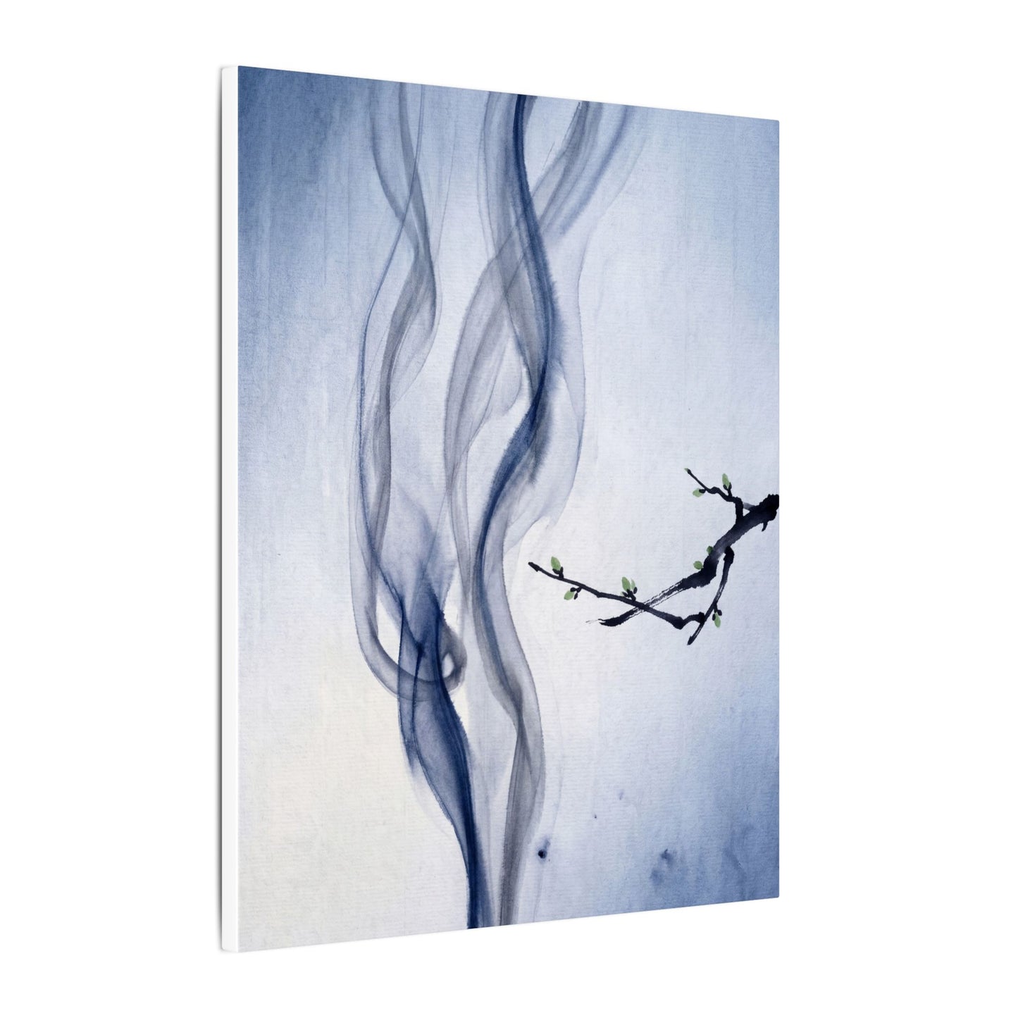 Incense Smoke Spring Canvas Art | Zen Tranquil Design