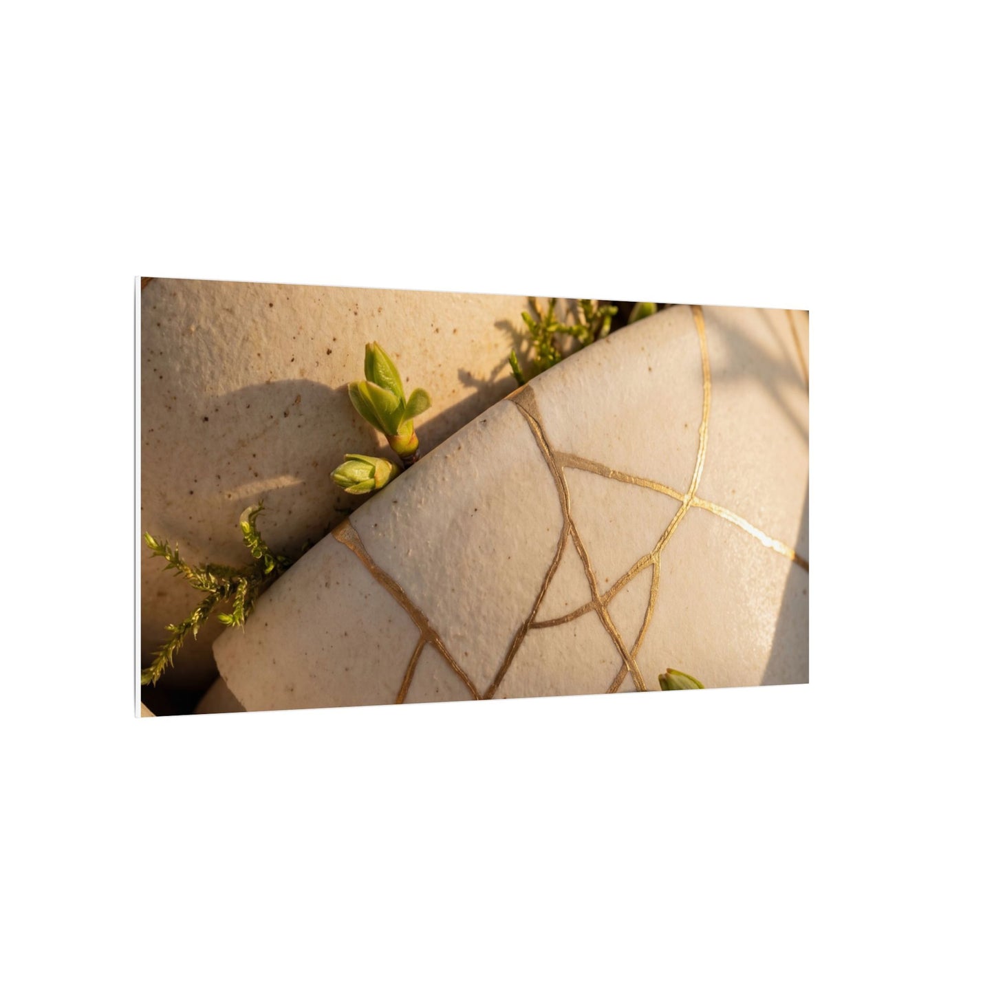 Spring Broken Pottery Gold Vein Canvas Art | Beautiful Decor