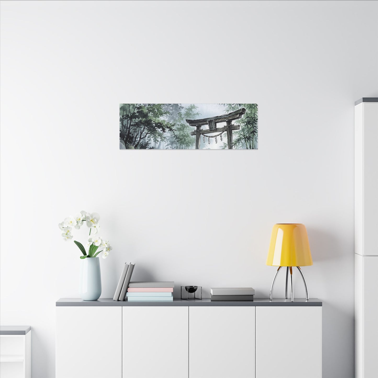 Moonlight Torii Gate Canvas Art - Zen Fukinsei