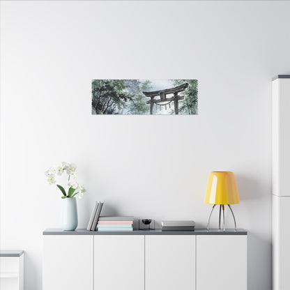 Moonlight Torii Gate Canvas Art - Zen Fukinsei
