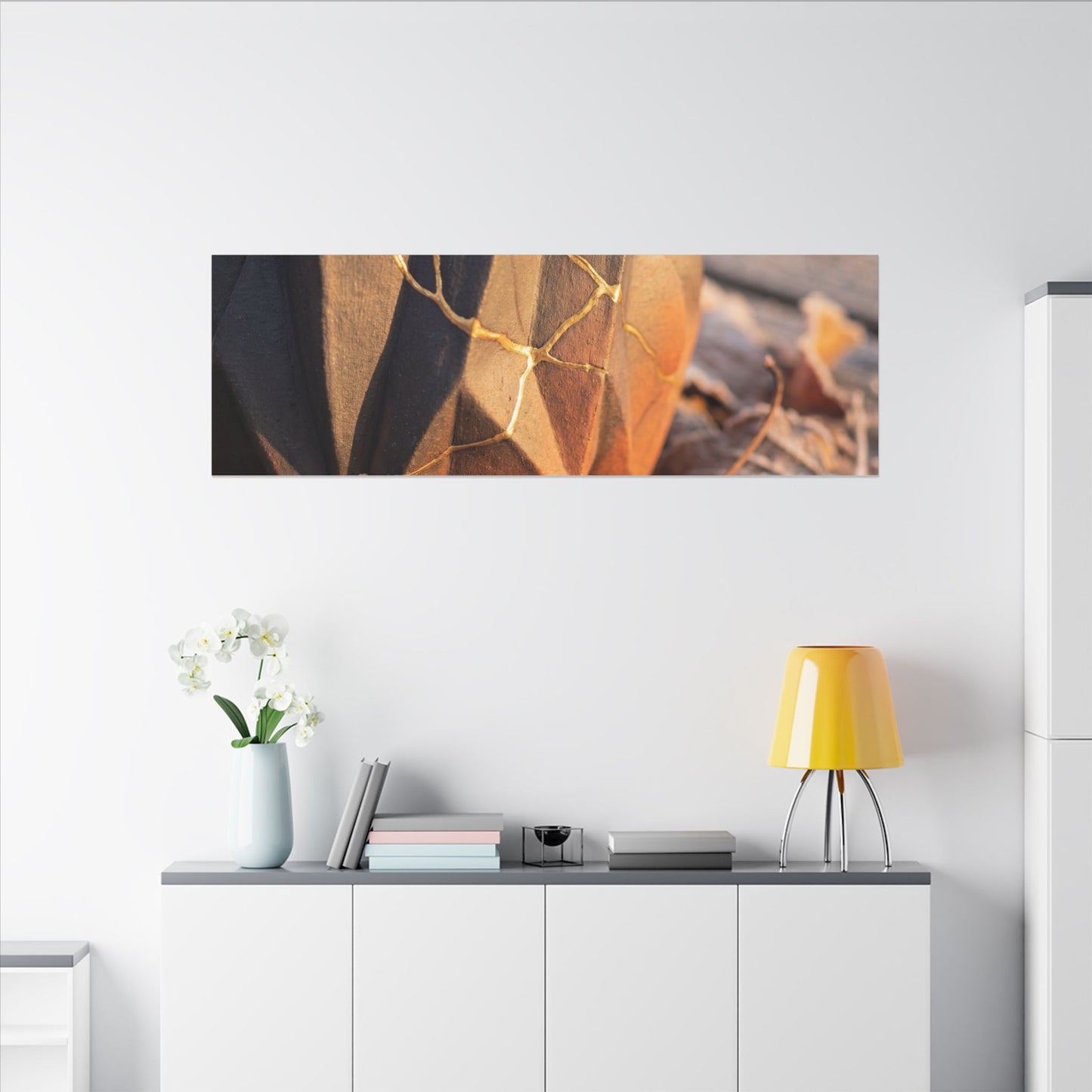 Paper Fold Gold Repair Canvas Art | Philosophical Kintsugi Art