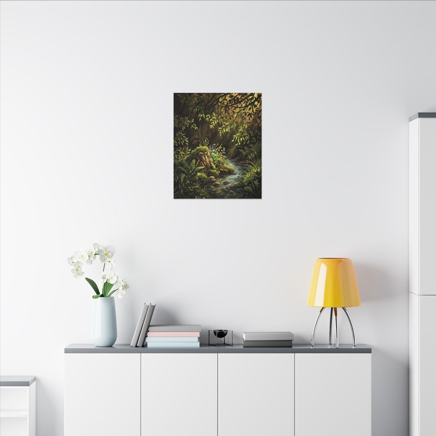 Golden Hour Silk Drape Canvas Art - Dark Japandi Datsuzoku