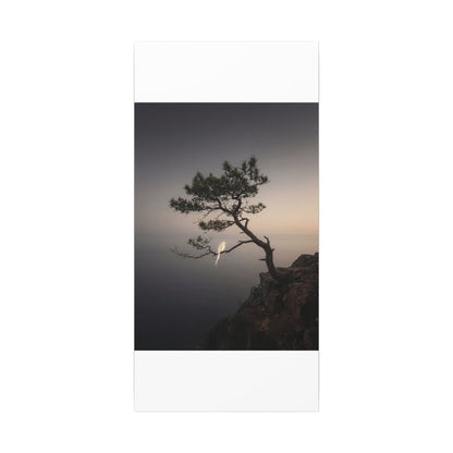 Dawn Pine Tree Canvas Art - Dark Japandi Datsuzoku