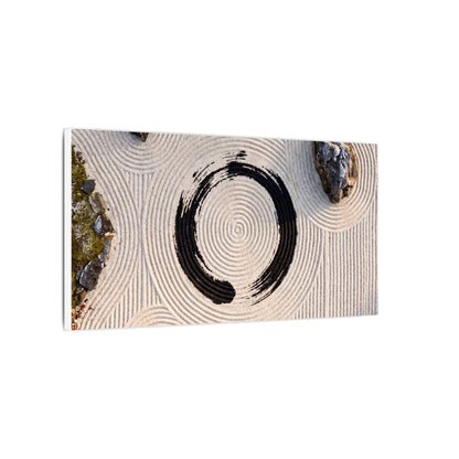 Rock Garden Canvas Art | Winter Zen Enso Art