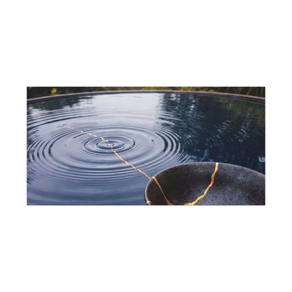 Kintsugi Water Ripple in Overcast | Broken Beauty Canvas Art
