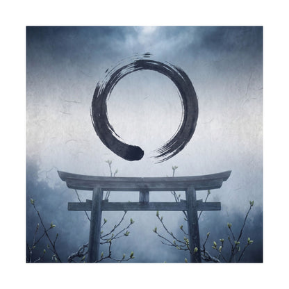 Spring Torii Gate Enso Wall Art Print | Calm Decor