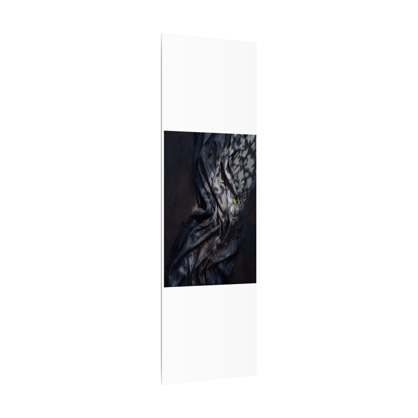 Seijaku Silk Drape Canvas Art - Dark Japandi Dark Texture