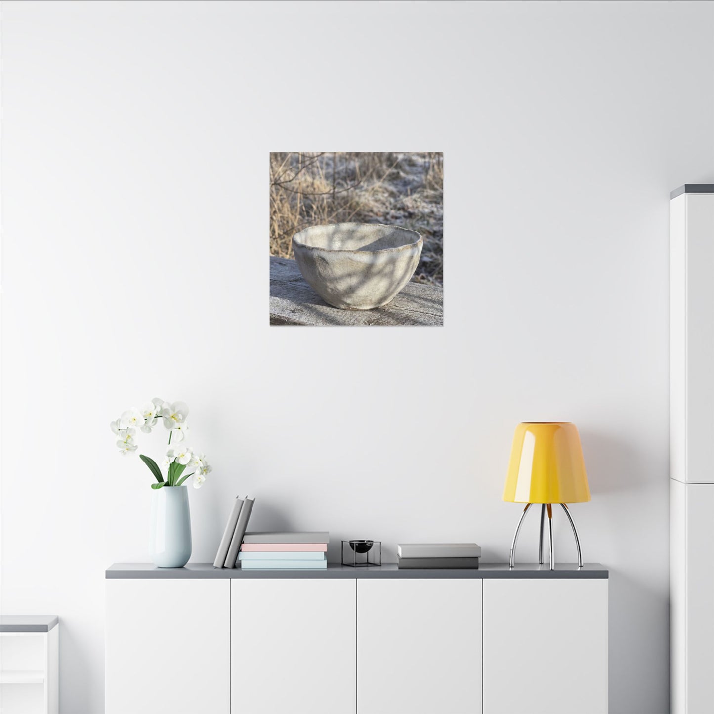 Dappled Ceramic Bowl Canvas Art - Japandi Fukinsei