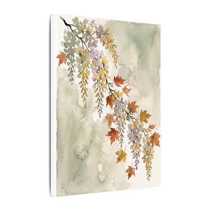 Ma Wisteria Canvas Art - Japandi Watercolor